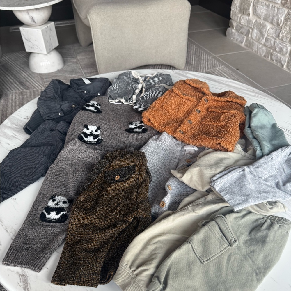 Earth tone knits, sets, cargo pants baby boy